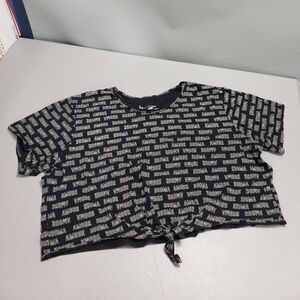 3/$15 Flirtitude active cropped front tie tshirt plus size XXL